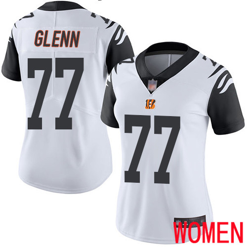Cincinnati Bengals Limited White Women Cordy Glenn Jersey NFL Footballl #77 Rush Vapor Untouchable->women nfl jersey->Women Jersey
